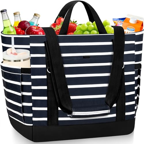 TEUEN Cooler Bag Insulated, Soft Side Cooler, Reusable Grocery Bags with Zipper Closure, Thermal Leakproof Large Insulated...