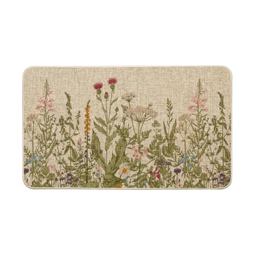 Artoid Mode Wildflower Spring Floral Doormat, Flowers Summer Home Decor Low-Profile Switch Rug Door Mat Floor Mat for Indo...