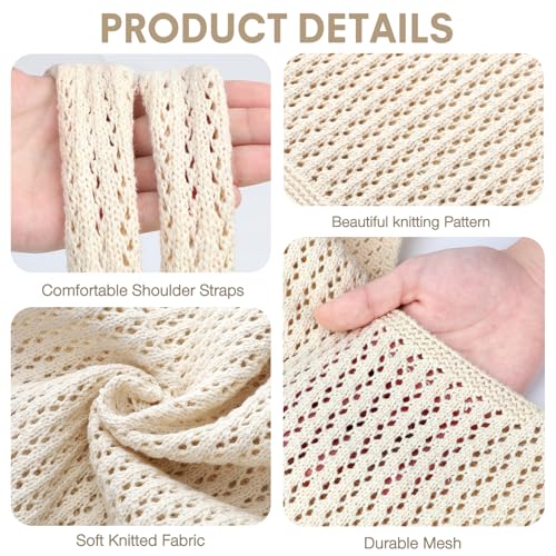 EIMMBD Crochet Bags for Women Beach Totes Bags Aesthetic Summer Tote Shoulder Hippie Bag Knit Bag