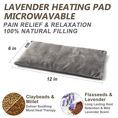 RelaxCoo Heating pad Microwavable with Washable Cover 6 * 12" Microwave Moist Heat Pad for Neck Shoulder, Cramps, Back Pai...
