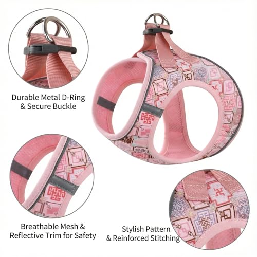 Mihqy Step in Dog Harness and Leash Set, Reflective Adjustable No Pull Dog Harness for Extra-Small/Small Dogs Puppy and Ca...
