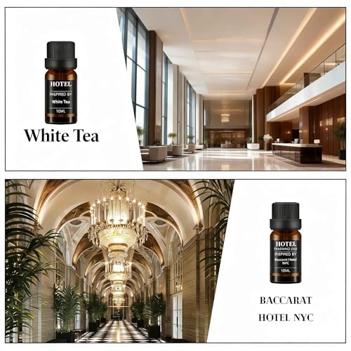 Hotel Collection Diffuser Essential Oil Gift Set,Hotel Scents for Home,Stress Relief Air Freshening,My Way,The Beach Villa...