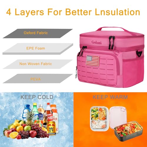 Portable Insulated Cooler Bag, Leakproof Soft-Sided Lunch Bag,8mm Insulation Keeps Cool 16+ for Camping, Beach, Picnics