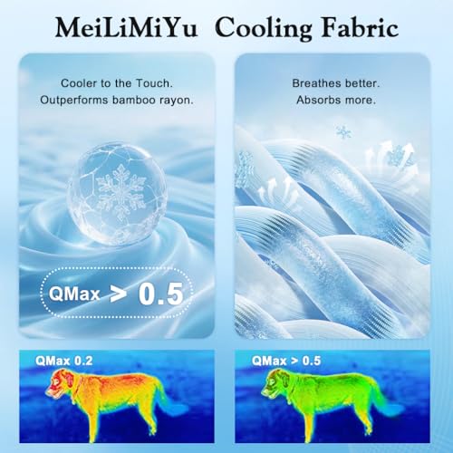 MeiLiMiYu Dog Cooling Mat Thicken Cooling Mat for Dogs Pet Self Cooling Pad Non-Slip Dog Cooling Bed (Q-Max>0.5) for Indoo...