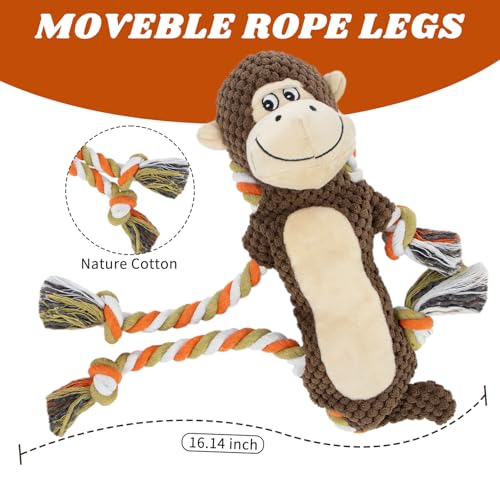 CneeeeeB Squeaky Monkey Dog Toys for Large Dogs,Dog Monkey Toy,Dog chew Toys, Interactive Toys, Stuffed Plush Puppy Toy wi...