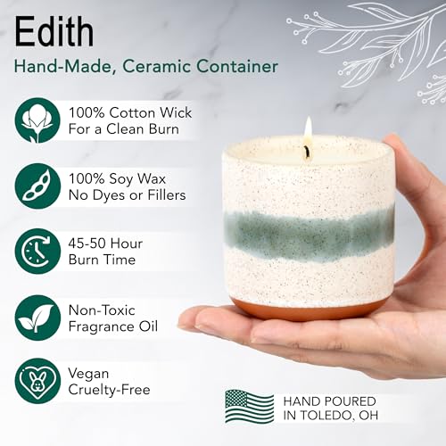 Hyggelight - The Growing Candle, Sandalwood & Vanilla Scented, 8.5oz Ceramic Pot, Aromatherapy Candles for Home, 100% Soy,...