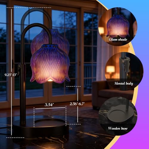 WYghyronic Candle Warmer Lamp with Adjustable Height - Flameless 4-Level Dimmable Wax Warmer, Timer Function & Stylish Des...