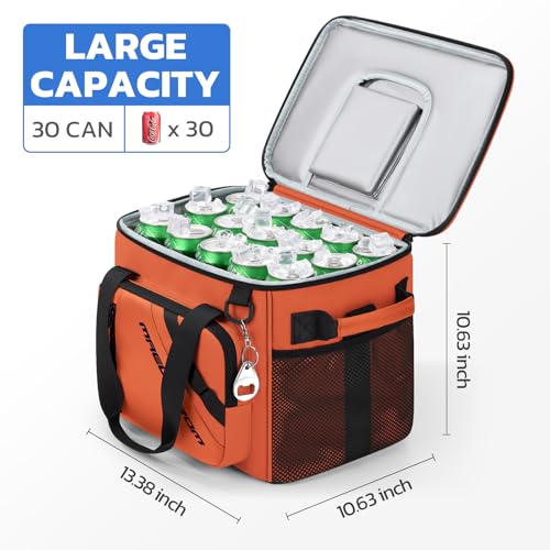 Maelstrom Cooler Bag, 30 Cans Beach Cooler, Large Leakproof Insulated Soft Cooler with Bottle Opener, Ice Chest, Portable ...