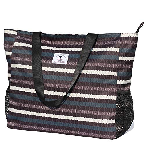 ESVAN Large Lightweight Water Resistant Beach Bag 20 Inch Womens Oversized Tote Bag for Gym, Beach, Travel, Pool, Yoga, Nurse