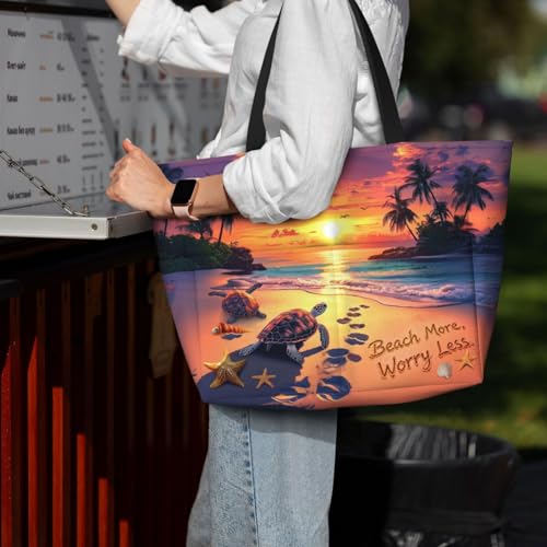TREKTOTS Beach Bag for Women, Large Waterproof Sandproof Tote with Zipper, Foldable Lightweight Swim Bag for Beach Pool Gym