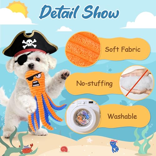 Zeaxuie Dog Toys for Aggressive Chewers, 2 Pack No Stuffing Dog Toys for Teething, Squeaky Chew Toy to Keep Them Busy for ...