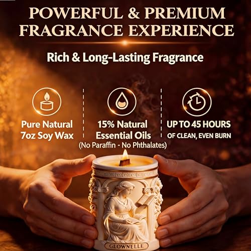 GLOWNELLE Scented Candle Gift Set for Women | Smoke & Vanilla | Birthday Gift | Anniversary | Mom & Wife | Natural Soy Wax...