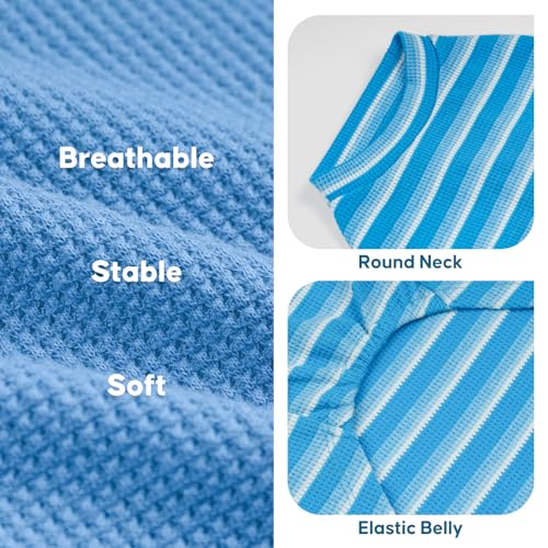 KYEESE 2Pack Waffle Dog Shirts, Lightweight Sleeveless Dog T Shirts for Small Dogs Boy, Breathable Pet Vest Comfort Tank T...