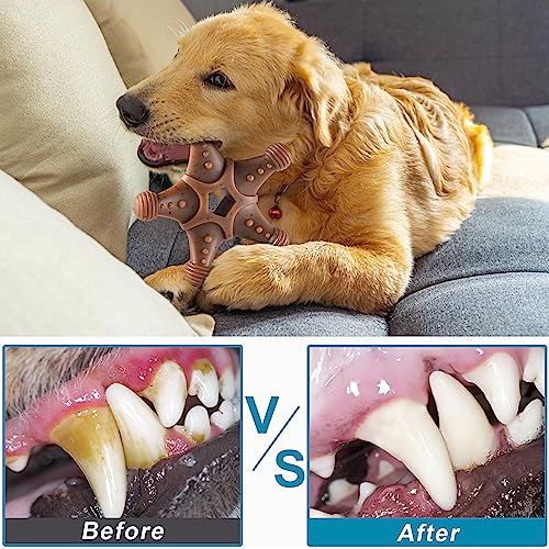 NEZIN Dog Toys for Aggressive Chewers, Indestructible Toys for Large Dogs, Dog Chew for Large Medium Small Breed, 3 Pack S...