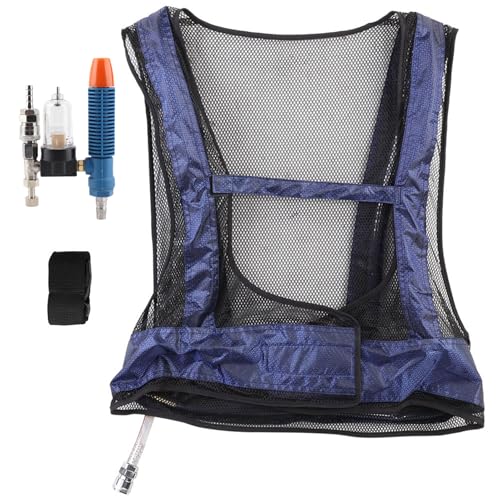 Air Compressed Cooling Vest for Welding, Vortex Tube Air Conditioner Waistcoat Steel Cooling Vest for Heat Relief