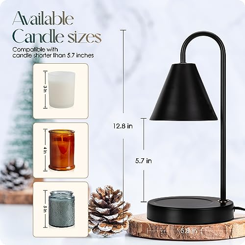 Aimoptg Candle Warmer Lamp,Electric Candle Warmer with Dimmable Light,Scented Wax Melter,No Smoke,Compatible with Various ...
