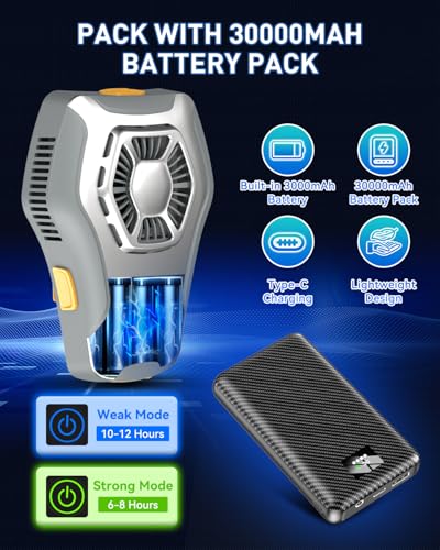 THOUSTA Portable Cooling Vest with 30000mAh Battery, Wearable Cooler with Chest Pack, Lightweight Heat Relief Gear