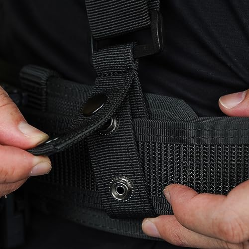 KUNN Tactical Suspenders Police Duty Belt Harness for Men,1.5 Inch Adjustable Tool Belt Suspender with 4 Loop Attachments,...