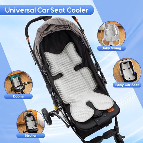 Kaseeous Car Seat Cooling Pad for Baby, Mink Dot Car Seat Cooler Mat for Girls Boys, Stroller Cooling Pad with 3D Breathab...