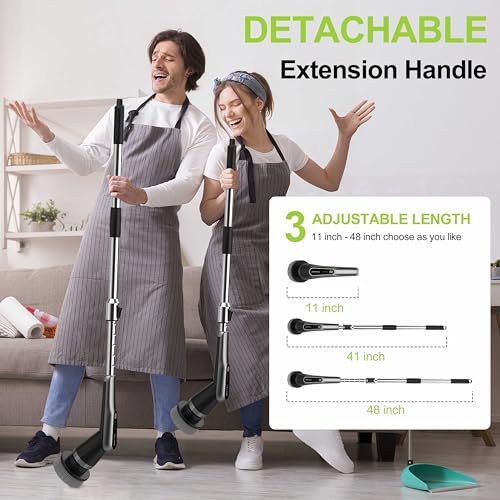 Dreazu G2-Pro Electric Spin Scrubber - Upgraded 10-in-1 Scrubber Brush Electric, Retractable Handle & 2-Speed for Bathroo...