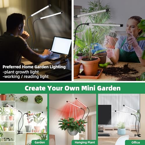 EWPJDK Grow Light 6500K Full Spectrum Plant Grow Lights 84 LED Plant Light with Clip Grow Lamp for Indoor Plants Growing L...