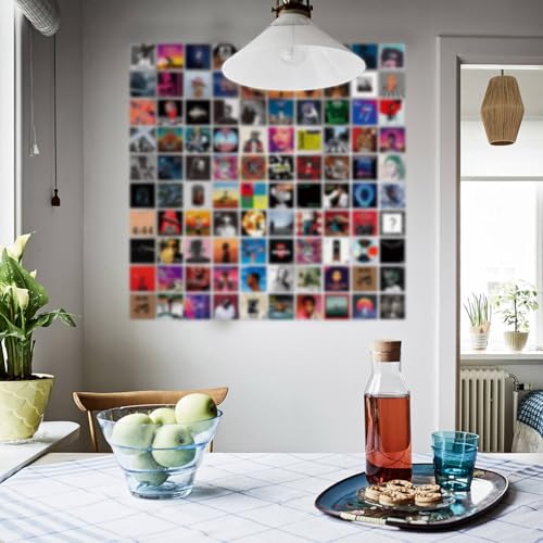 A ART·ZONE 100 Pcs 5x5 Inch | Posters Wall Collage Kit for Room, Album Cover, Music, Rapper, Band, Wall Poster for Bedroom