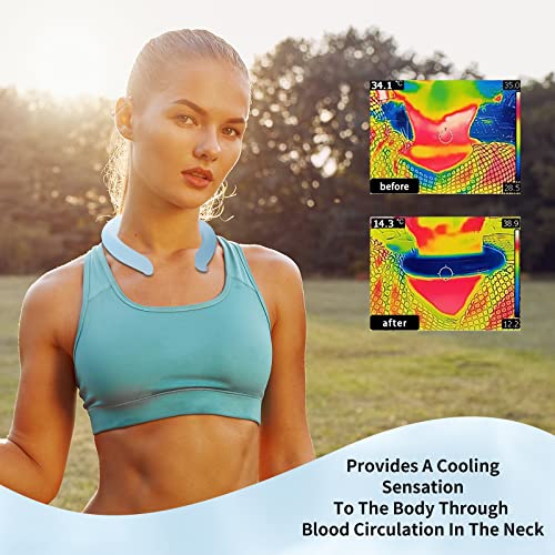 2PCS Neck Cooling Tube, with Insulated Bag, Wearable Ice Coolers Ring Keep Body Cool in Heat/Hot Weather,Reusable Neck Fro...