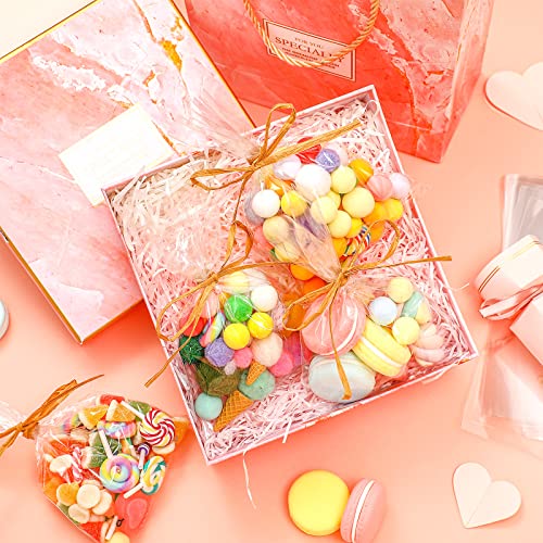 Tudomro 100 Pcs Clear Flat Cellophane Soap Bags for Packaging 4.9'' x 7.9'' Small Mini Soap Cookie Candy Wrappers Bags wit...