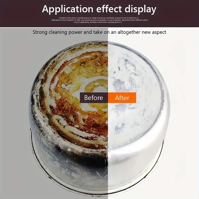 1pc Emery Magic Wipe Sponge, Pot Bottom Cleaning Descaling lron Rust Removal Dishwashing, Scouring Pads, Power Decontamina...