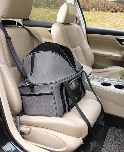 BurgeonNest Top-Expandable Large Cat Carrier, Soft Sided Cat Bag Carrier for Medium Large Pet Up to 15 lbs, Upgraded Small...