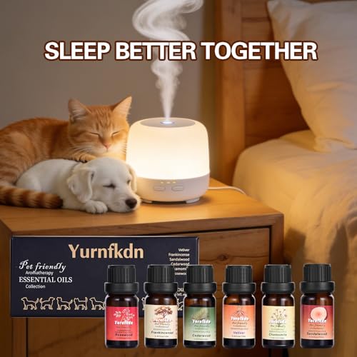 Pet Friendly Aromatherapy Essential Oils Collection,Safe for Dogs and Cats,Natural Relaxation and Stress Relief,Suitable f...