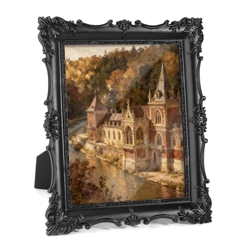 MXMHOME Vintage Picture Frame with Embossed Flower Design, Ornate Photo Frame, Hand-Crafted Resin Antique Frames for Table...