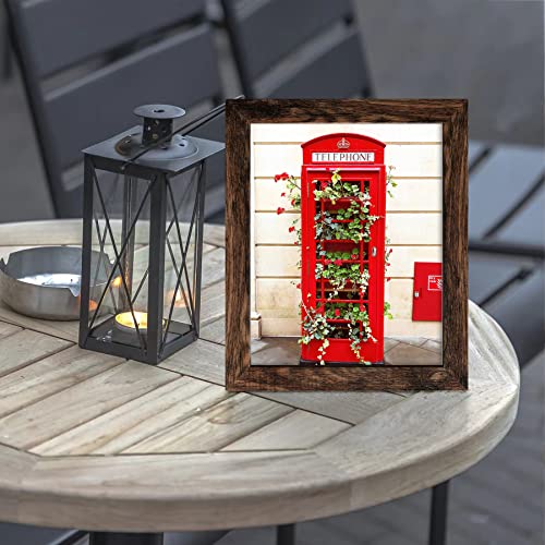 SESEAT 8x10 Picture Frame Rustic Brown, Display Pictures for Wall and Tabletop, 1 Pack