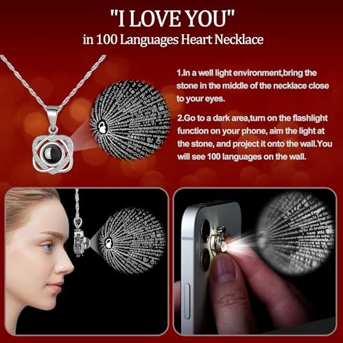 Mothers Day Gifts for Mom: Forever Real Rose with Heart I Love You Necklace Christmas Birthday Anniversary Valentines Day ...