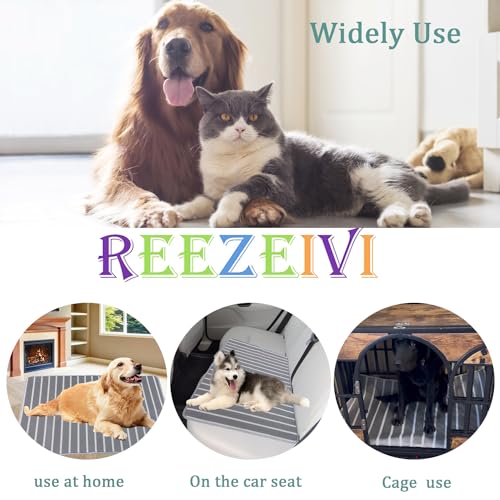 REEZEIVI Breathable Dog Crate mat with Anti-Slip Bottom,3D air mesh Pet Crate pad,Non-stuffy Dog Sleeping Bed,pet mat, Mac...