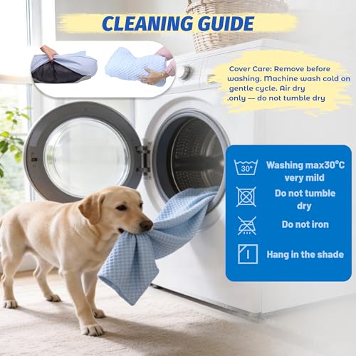 WATANIYA PET Cooling Dog Bed, Washable Cooling Mat for Large Dogs with Removable Cover, Self Cooling Couch Cover for Dog, ...