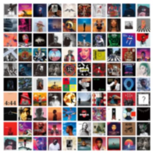 A ART·ZONE 100 Pcs 5x5 Inch | Posters Wall Collage Kit for Room, Album Cover, Music, Rapper, Band, Wall Poster for Bedroom