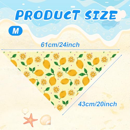 Abbylike 6 Pack Dog Cooling Bandana Summer Triangle Scarfs Bibs with Cute Fruit Pattern Instant Cooling Neck Wraps Breatha...