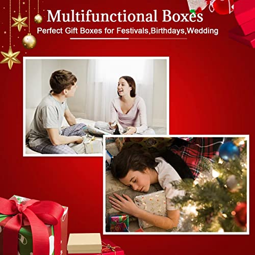 opaprain Cardboard Jewelry Brown Gift Boxes 20 Pack3.5×3.5×1 inches, its apply to displaying necklaces, rings, bracelets, ...
