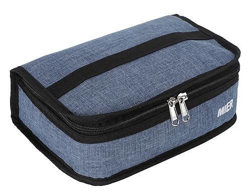 MIER Small Lunch Bag for Kids & Adults Compact Insulated Lunch Box Portable Thermal Mini Cooler for Work School Travel, Bl...