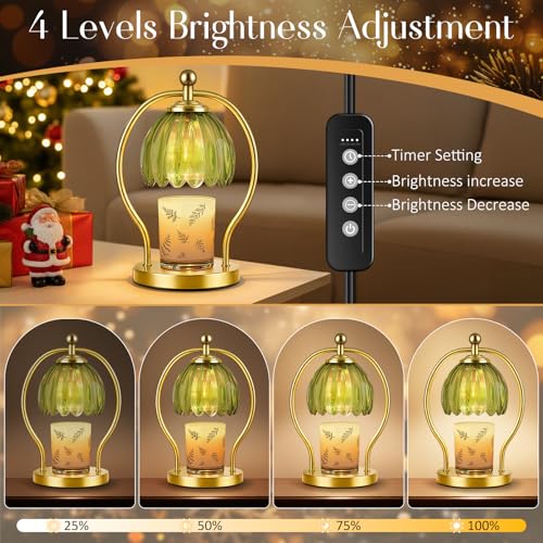 COTTHOS Candle Warmer Lamp, Dimmable Candle Warmer with Timer, Vintage Candles Wax Warmers for Jar Candles Christmas Birth...