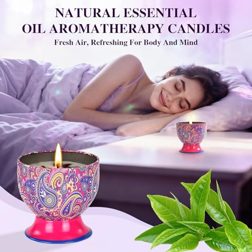 Scented Candles Gift Set of 4, Aromatherapy Candle,Natural Soy Wax Candles,Candle Gift for Women, Non-Toxic Candles for Me...