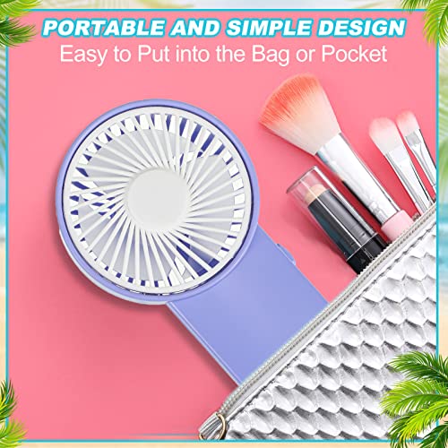 Sumind 12 Pcs Small Personal Portable Fan Mini Handheld Bulk 1 Speed Electric Cute Battery Powered for Neck Lash Makeup Wo...
