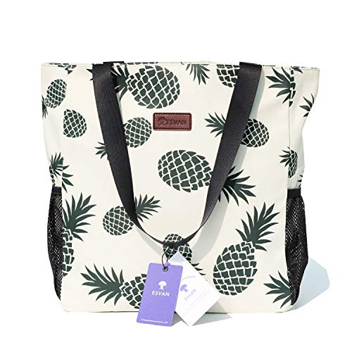 Original Floral Water Resistant Large Tote Bag Shoulder Bag for Gym Beach Travel Daily Bags Upgraded