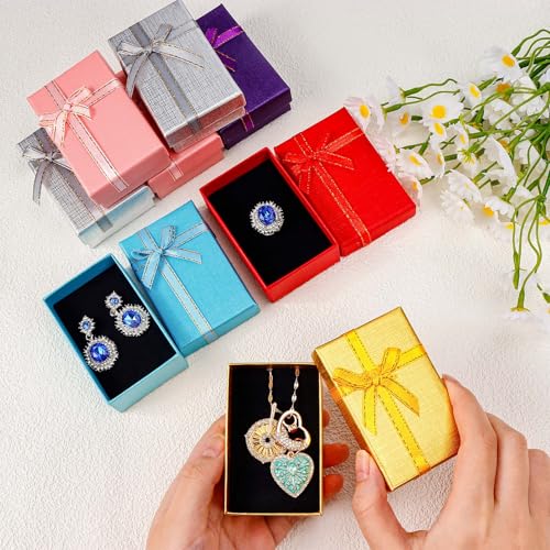 WATMTIN 12 Pcs Small Jewelry Gift Boxes, 3.1 x 1.9 x 1 Inch Small Empty Gift Boxes Set for Earrings Rings Necklaces, Jewel...