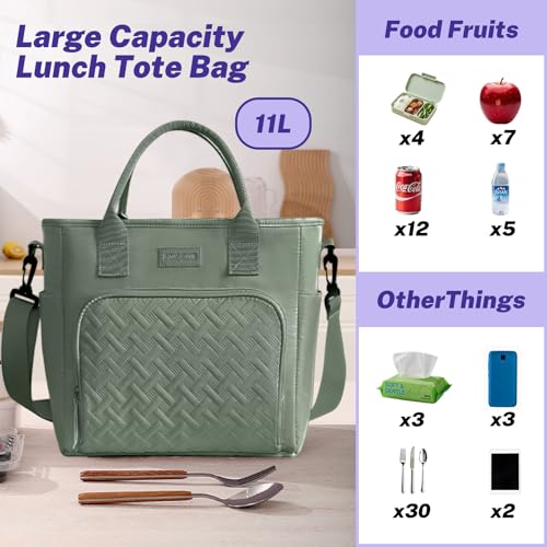 stillithou Lunch Bag Insulated Leakproof with Adjustable Shoulder Strap, Lunch Bag Women Lightweight for Work Travel Beach...