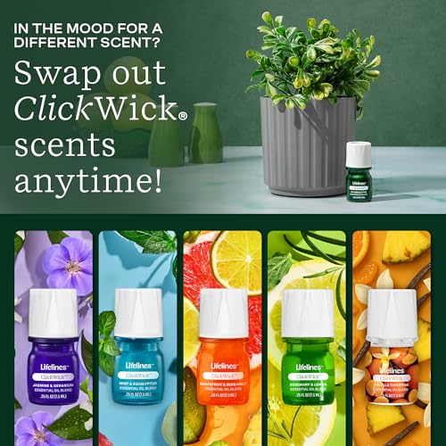 ClickWick Essential Oil Blends for Lifelines Diffusers, 3-Pack Walk in The Woods Set - Essential Oil Blend Refill for Cand...