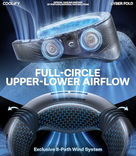 TORRAS 2026 COOLiFY Cyber Fold AI Neck Air Conditioner, Ultimate Cooling Max Cooling Area Neck Fan, Adjustable Strong Wind...