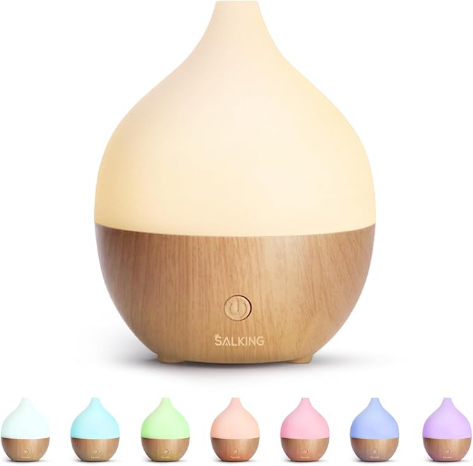 SALKING Essential Oil Diffuser, 100ml Small Aromatherapy Diffuser with Auto Shut-Off Function, Ultrasonic Diffusers for Es...