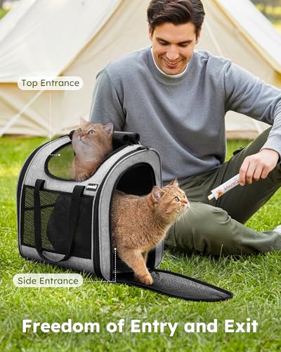 Pecute Cat Backpack with Widened Interior Space, Upgraded Dog Backpack Carrier with Various Ways to Carry, Pet Backpack wi...